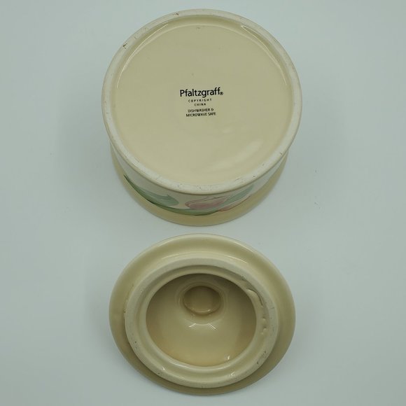 Pfaltzgraff Garden Party Butter Tub Lidded Dish Covered Casserole Tulips Violets - Picture 6 of 6